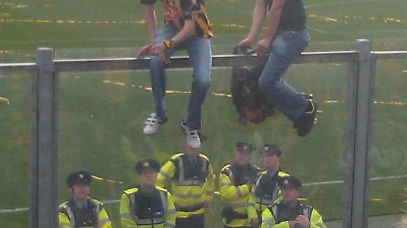 Two Kilkenny supporters attempted a pitch invasion yesterday.