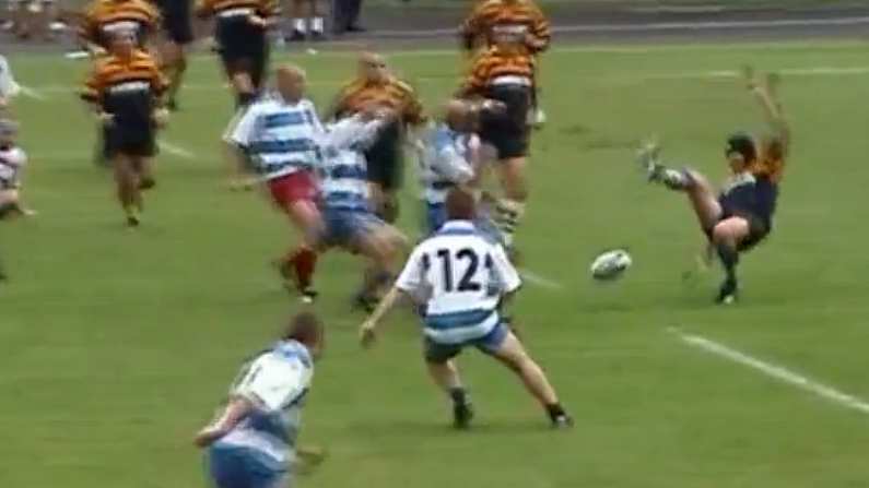 Perfect example of why forwards should leave the kicking to the backs.