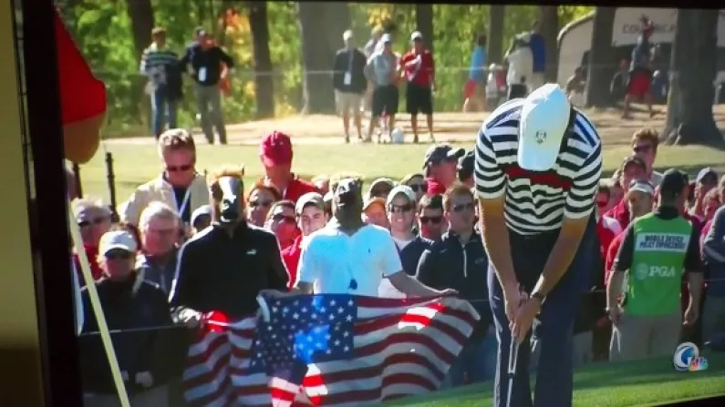 Some of those American golf fans literally did look like animals.