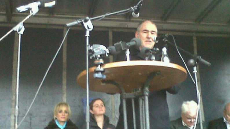 Mickey Harte Spoke At Today's Rally For The Quinn Family