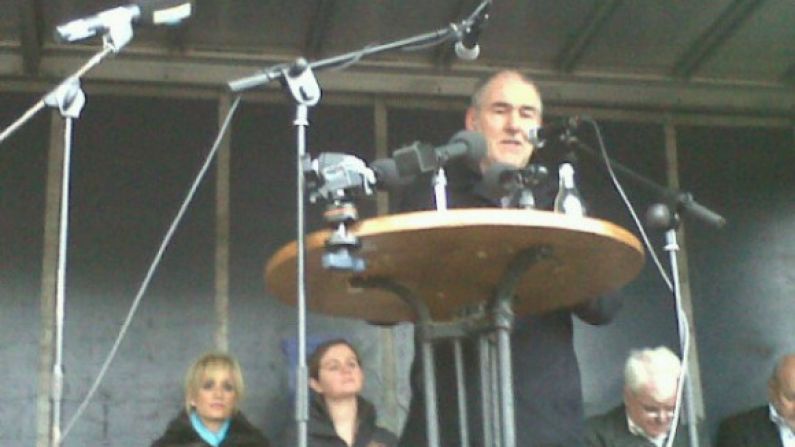 Mickey Harte Spoke At Today's Rally For The Quinn Family