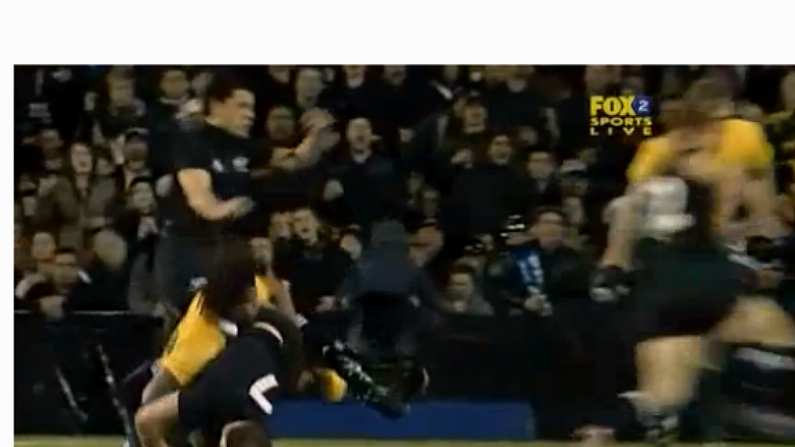 The Worst Rugby Tackles Ever: Lote Tuquiri on Richie McCaw.