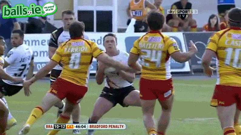 The Worst Rugby Tackles Ever: David Ferriol Cuts Down Bradford Bulls Player.