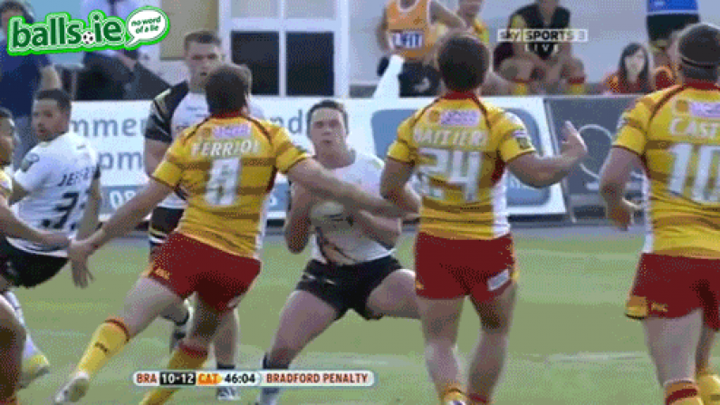 The Worst Rugby Tackles Ever: David Ferriol Cuts Down Bradford Bulls Player.
