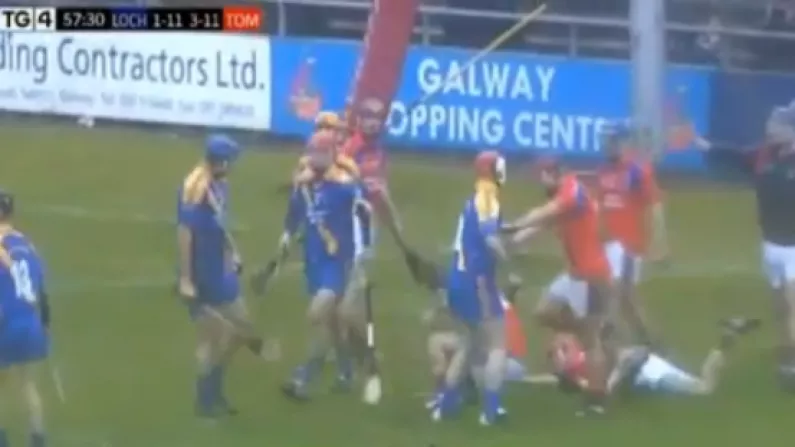 Loughrea's Johnny Maher went on the rampage in the Galway Hurling Final.