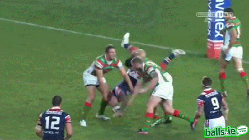 The Worst Rugby Tackles Ever: Seriously Dangerous Rugby League Tip Tackle.