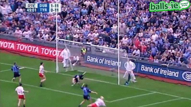 Retro GIF: Eoin Mulligan's Golazo For Tyrone Against Dublin in 2005.