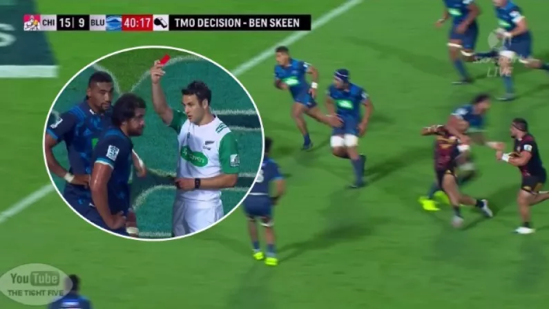 Watch: All Black Gets Straight Red For Shocking High Tackle