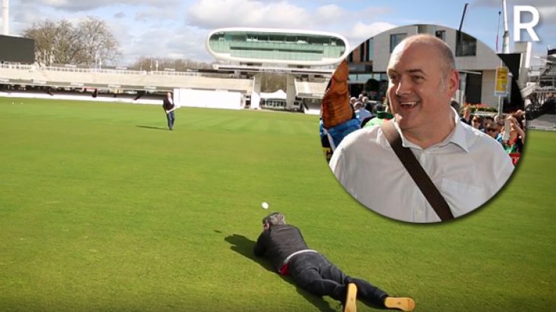 Watch: Dara Ó Briain Nails Photographer In The Head With Sloitar At Lord's Cricket Ground
