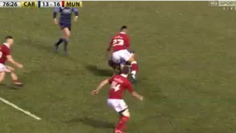 Watch: Shuddering Francis Saili Hit Sets Up Late Winning Try For Munster