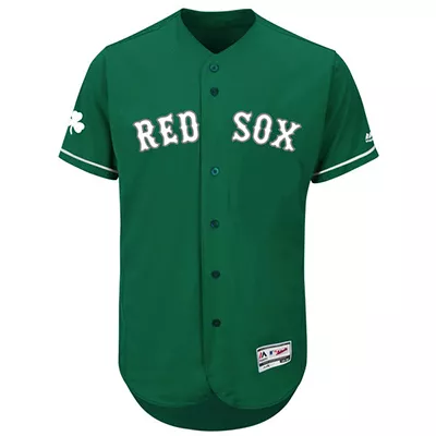 Boston Red Sox baseball Green Jersey great for St. Patrick's