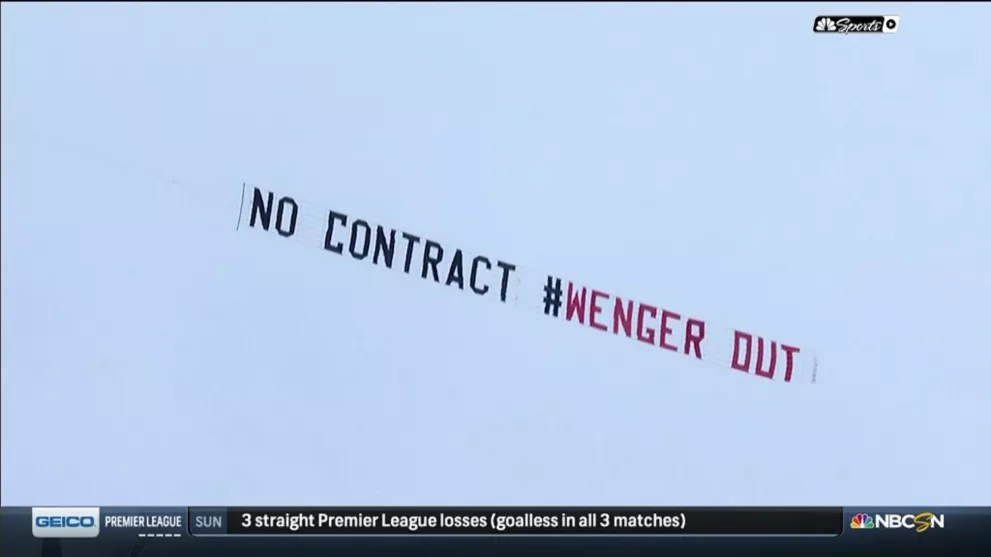wenger out banner
