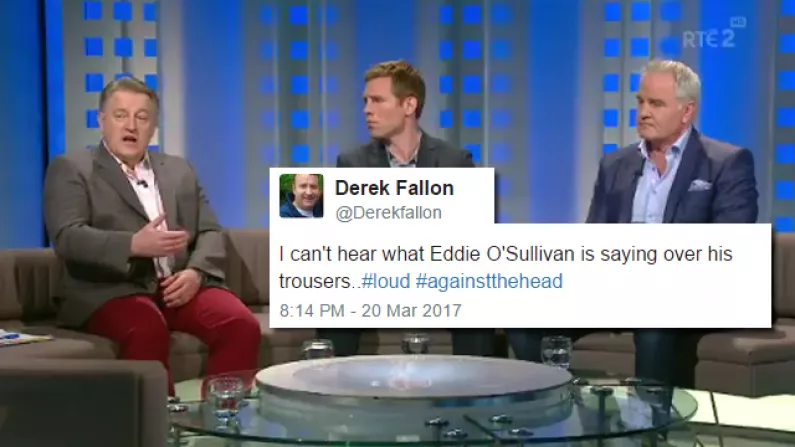 The Strangely Vocal Reaction To Eddie O'Sullivan's Red Pants On 'Against The Head'
