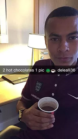 footballers on snapchat