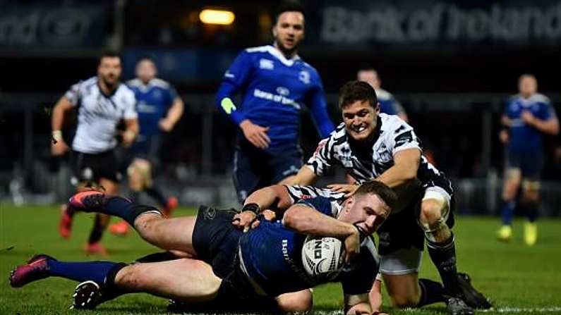 WATCH: Silky Leinster Hands Set Up Lovely Score As Rory O'Loughlin Completes Hat-trick In RDS