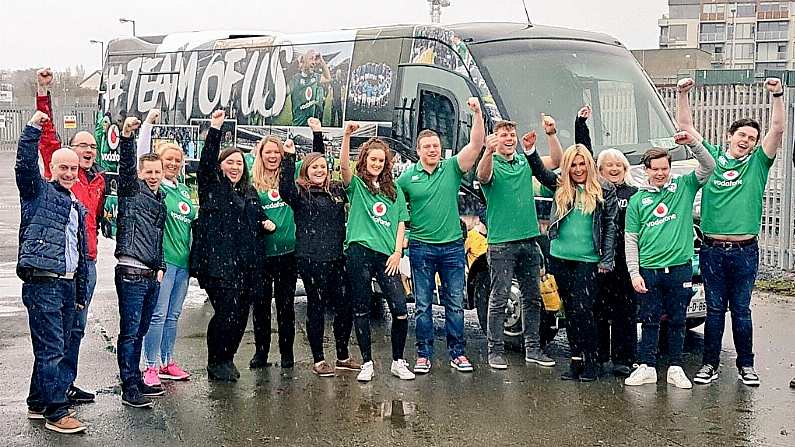 A Bus Ride To Remember For Some Lucky Irish Rugby Fans Today