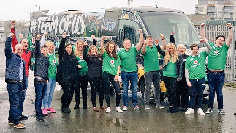 A Bus Ride To Remember For Some Lucky Irish Rugby Fans Today