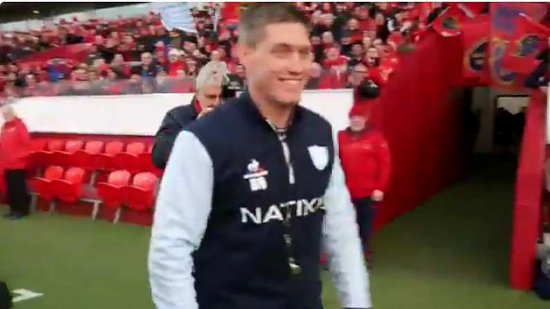 Watch: Ronan O'Gara Given Hero's Welcome At Thomond, Joins Wrong Warm-Up