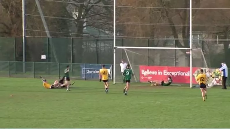 WATCH: Was It A Goal? - Queen's Players Protest As DCU Awarded Contentious Goal In Sigerson