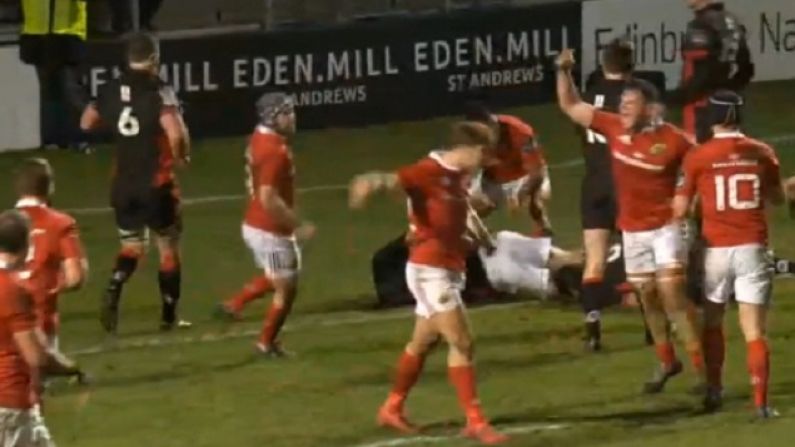 Watch: Tyler Bleyendaal's Magic Hands Produce Decisive Score For Munster In Edinburgh