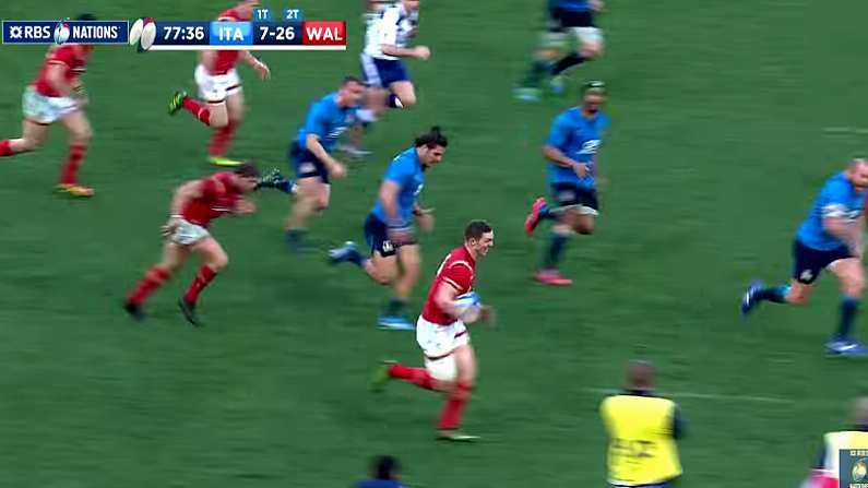 Watch: George North Scores Sensational Long Range Try Against Italy