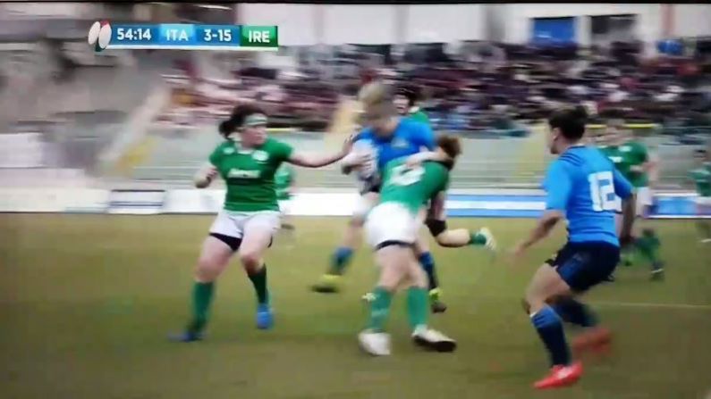 Watch: Ireland Centre Jenny Murphy Lands Bone-Crunching Tackle Against Italy