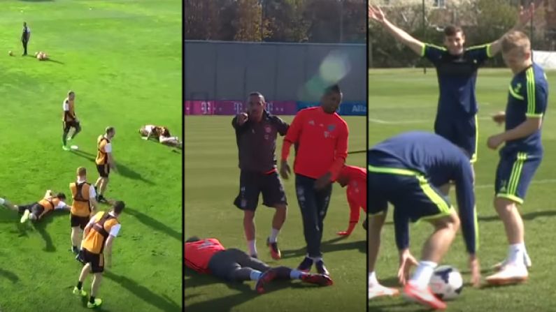6 Of The Best Reactions To Pro Footballers Getting Nutmegged In Training