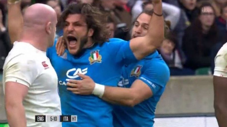 Watch: Incredible Scenes As England Caught Napping By Italians At Twickenham