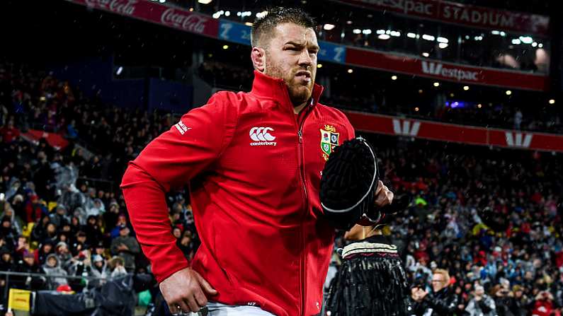 1 July 2017; Sean OBrien of the British & Irish Lions runs out ahead of the Second Test match between New Zealand All Blacks and the British & Irish Lions at Westpac Stadium in Wellington, New Zealand. Photo by Stephen McCarthy/Sportsfile