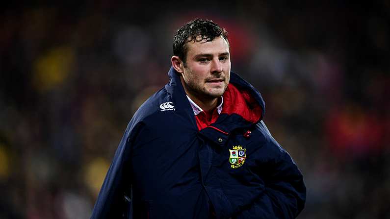 27 June 2017; Robbie Henshaw of the British & Irish Lions leaves the pitch during the match between Hurricanes and the British & Irish Lions at Westpac Stadium in Wellington, New Zealand. Photo by Stephen McCarthy/Sportsfile