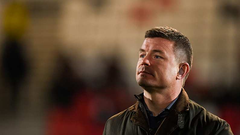 22 October 2016; Former Leinster and Ireland rugby player Brian O'Driscoll ahead of the European Rugby Champions Cup Pool 5 Round 2 game between Ulster and Exeter Chiefs at Kingspan Stadium in Belfast. Photo by David Fitzgerald/Sportsfile