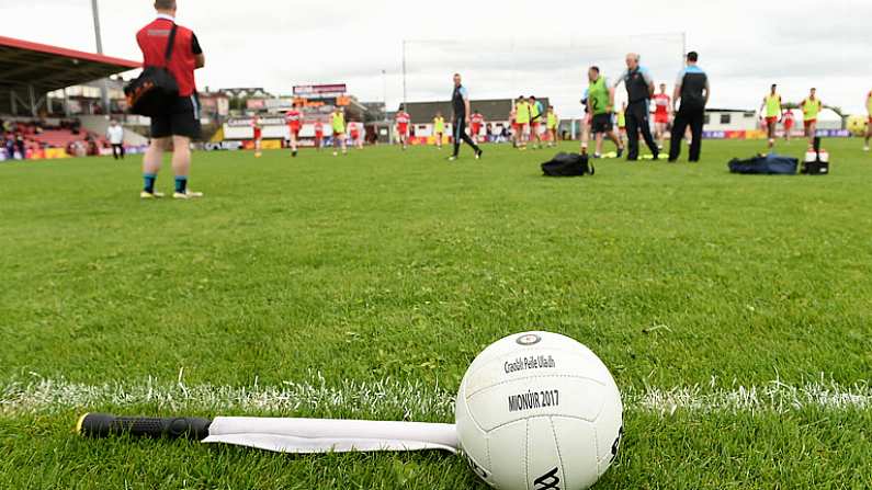 28 May 2017, A general view before the Electric Ireland GAA Ulster GAA Football Minor Championship Quarter-Final game between Derry and Tyrone at Celtic Park, in Derry. Photo by Oliver McVeigh/Sportsfile