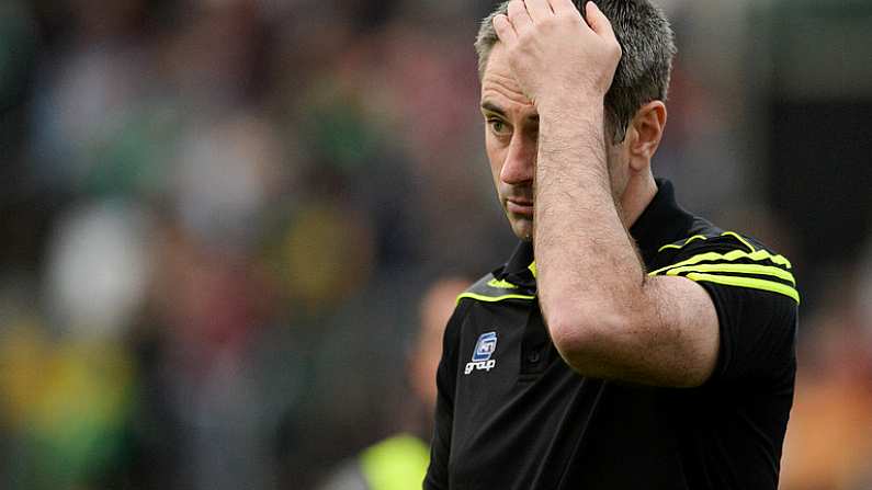 22 July 2017; Donegal manager Rory Gallagher during the GAA Football All-Ireland Senior Championship Round 4A match between Galway and Donegal at Markievicz Park in Co. Sligo. Photo by Oliver McVeigh/Sportsfile