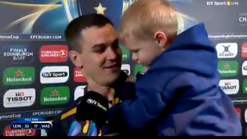 Watch: Johnny Sexton's Post-Game Interview Gatecrashed By His Son