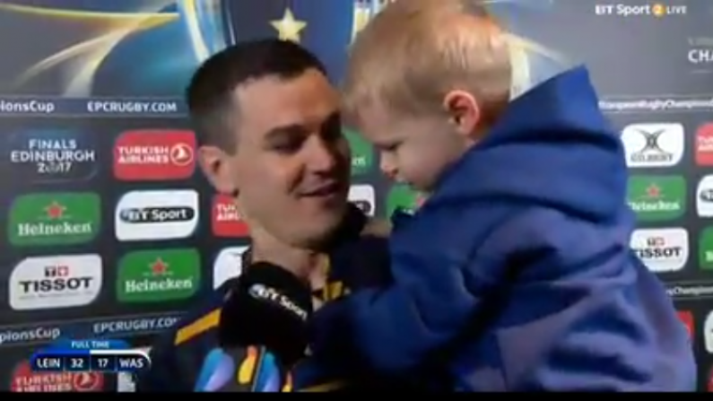 Watch: Johnny Sexton's Post-Game Interview Gatecrashed By His Son