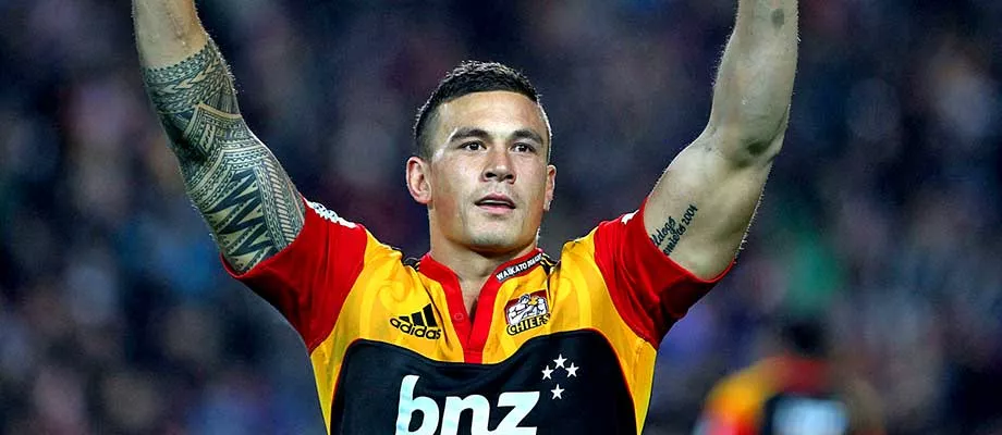why does sonny bill williams tape over his shirt sponsor