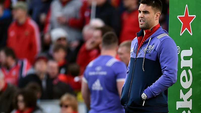 1 April 2017; Conor Murray of Munster during the European Rugby Champions Cup Quarter-Final match between Munster and Toulouse at Thomond Park, in Limerick. Photo by Eoin Noonan/Sportsfile