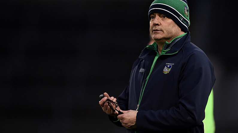 5 April 2017; Limerick coach Anthony Daly during the Electric Ireland Munster Minor Hurling Championship Quarter-Final match between Tipperary and Limerick at Semple Stadium in Thurles, Co. Tipperary. Photo by David Maher/Sportsfile