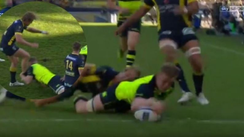 Watch: Dan Leavy's Dark Arts Cost Him His Own Try 80 Yards Down The Pitch
