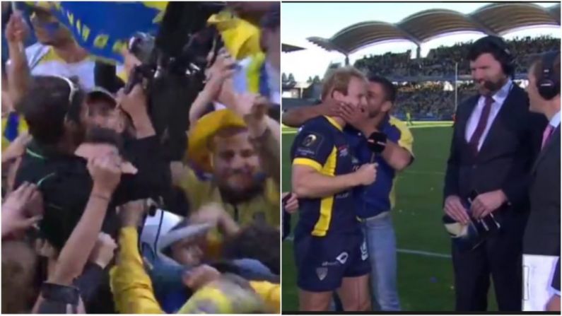 Watch: Sky Cameraman Goes Crowd Surfing In Chaos After Clermont's Win Over Leinster