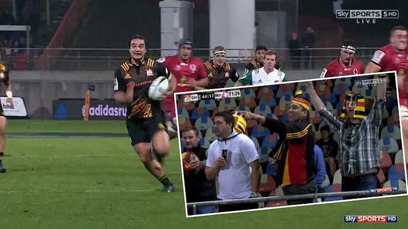 Watch: James Lowe 'Almost Takes The Mickey' With Superb Footwork For Chiefs Try