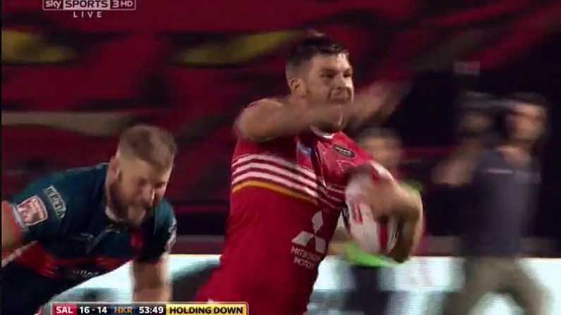 Rugby League Player Celebrates Too Early, Injures Himself, Looks Like A Tit