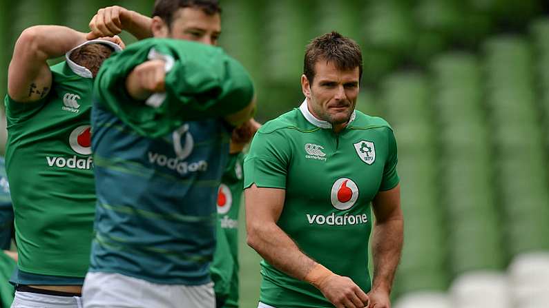 17 March 2017; Jared Payne of Ireland during their captain's run at Aviva Stadium in Lansdowne Road, Dublin. Photo by Brendan Moran/Sportsfile