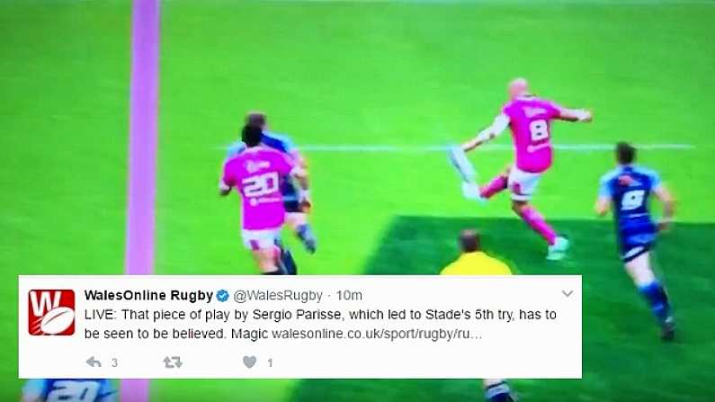 Watch: Sergio Parisse Rips The Living Piss With Interception And Crossfield Kick To Set Up Try