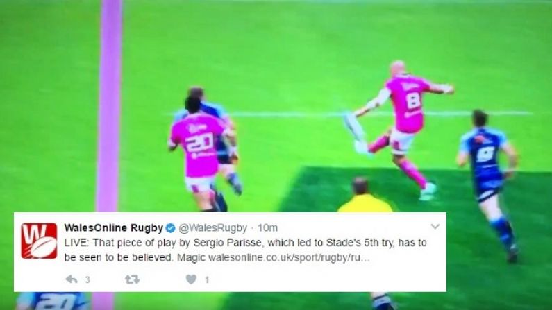 Watch: Sergio Parisse Rips The Living Piss With Interception And Crossfield Kick To Set Up Try