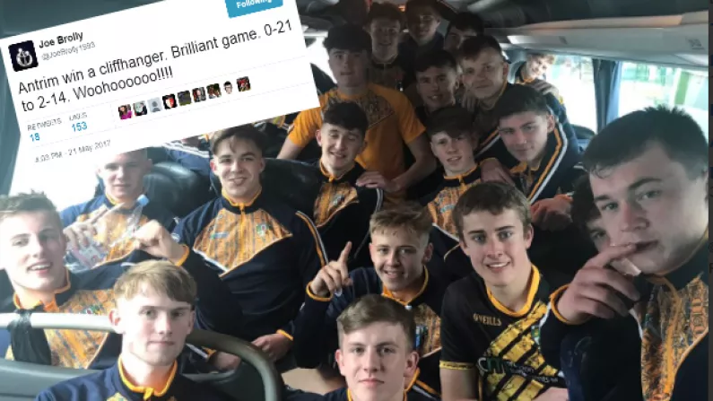 Antrim Minors Pull Off Famous Win With The Help Of Joe Brolly's Son