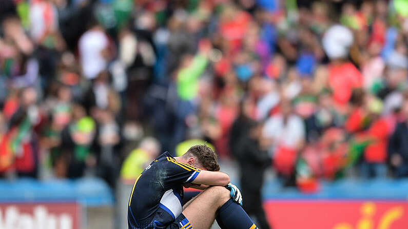 21 August 2016; A dejected Evan Comerford of Tipperary after the GAA Football All-Ireland Senior Championship Semi-Final game between Mayo and Tipperary at Croke Park in Dublin. Photo by Eoin Noonan/Sportsfile