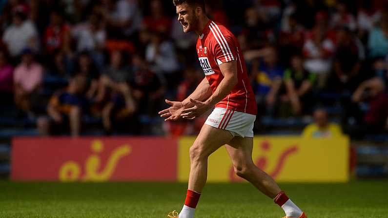 12 June 2016; Eoin Cadogan of Cork tries to urge on his team-mates during their Munster GAA Football Senior Championship Semi-Final match between Tipperary and Cork at Semple Stadium in Thurles, Co Tipperary. Photo by Piaras O Midheach/Sportsfile