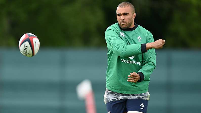 31 May 2017; Simon Zebo of Ireland during squad training at Carton House, Maynooth, in Co. Kildare. Photo by Matt Browne/Sportsfile