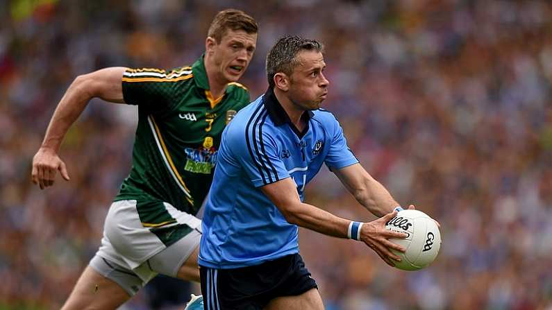 20 July 2014; Alan Brogan, Dublin, in action against Kevin Reilly, Meath. Leinster GAA Football Senior Championship Final, Dublin v Meath, Croke Park, Dublin. Picture credit: Ray McManus / SPORTSFILE